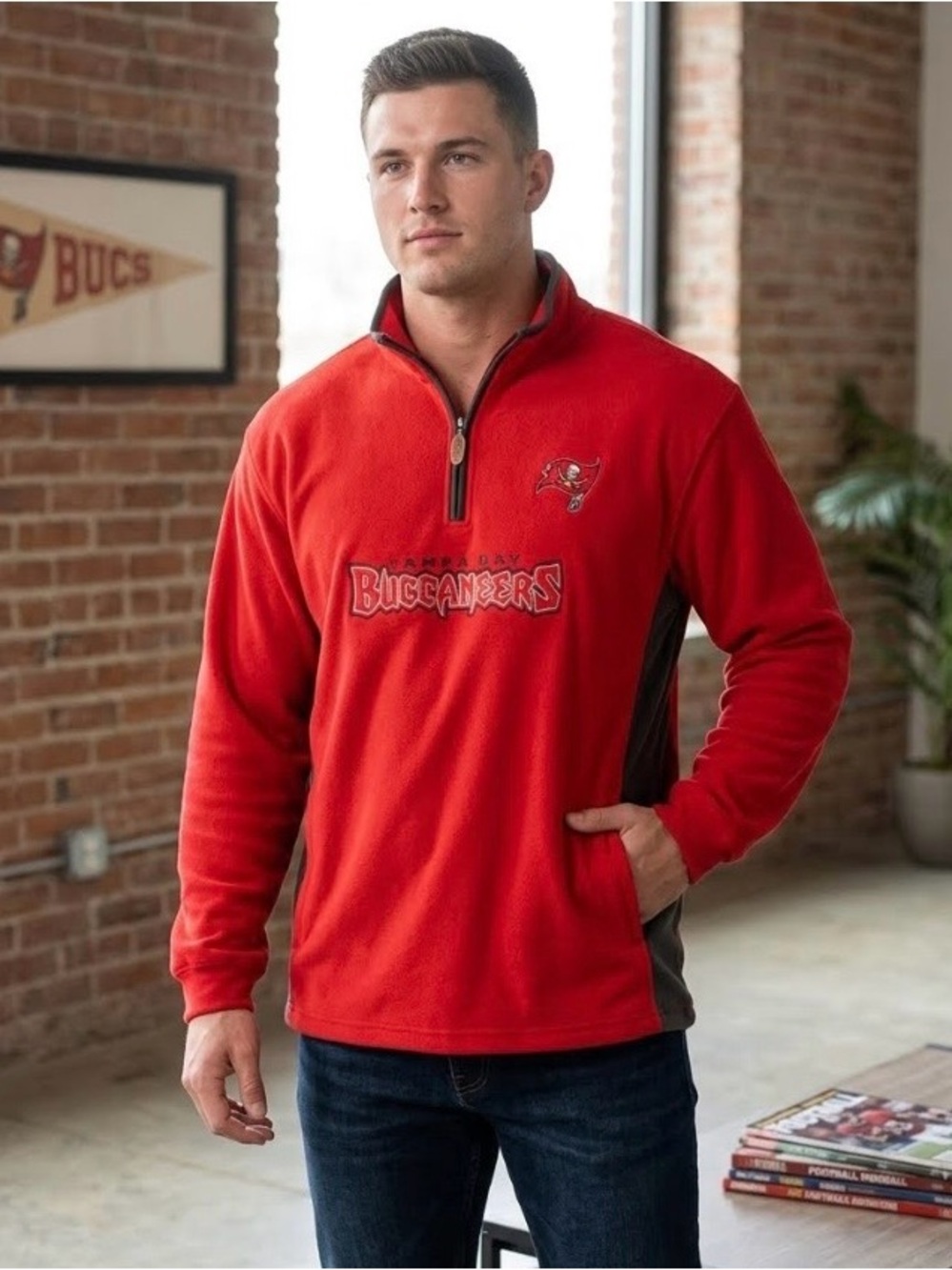 🏈NFL TAMPA BAY BUCCANEERS Fleece Men’s Jacket XXL